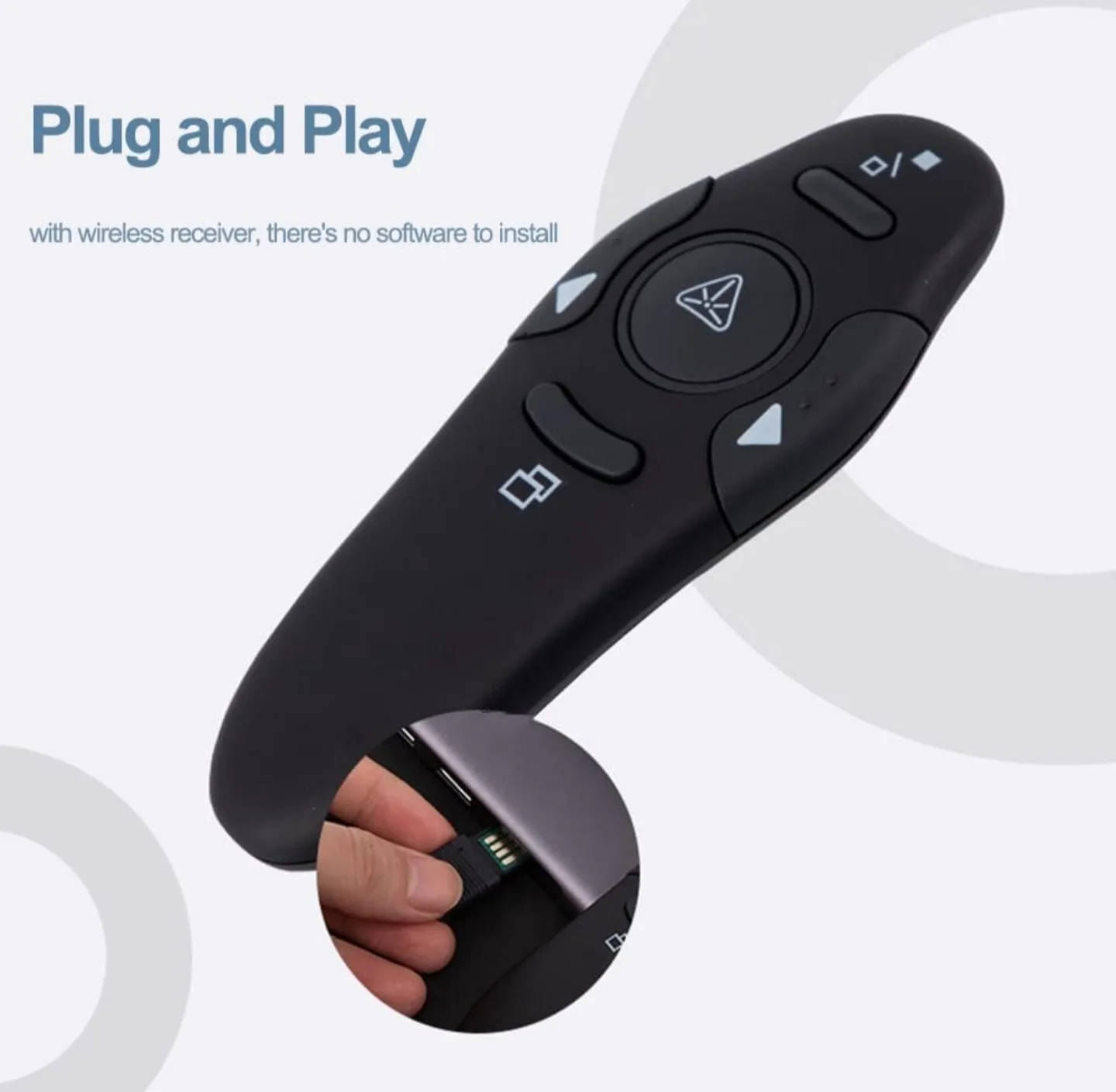 BNEW Wireless Presenter Remote Control with Laser Pointer image indicator(3)