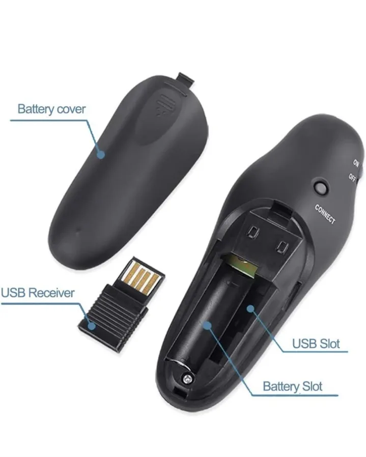 BNEW Wireless Presenter Remote Control with Laser Pointer image indicator(6)