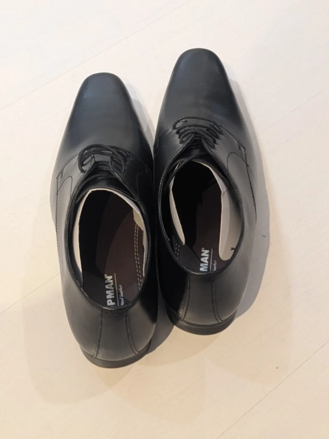 NEW TOPMAN Men's Black Leather Formal Shoes image indicator(2)
