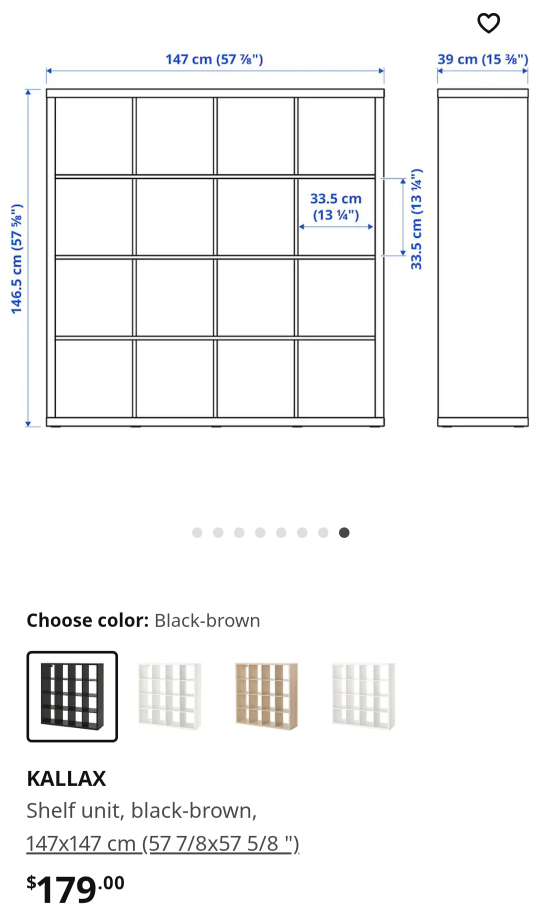 2 Used IKEA Kallax Shelf Unit - Black-Brown - photo 2