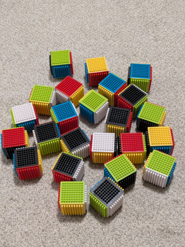 20 Multicoloured Press & Play Sensory Blocks