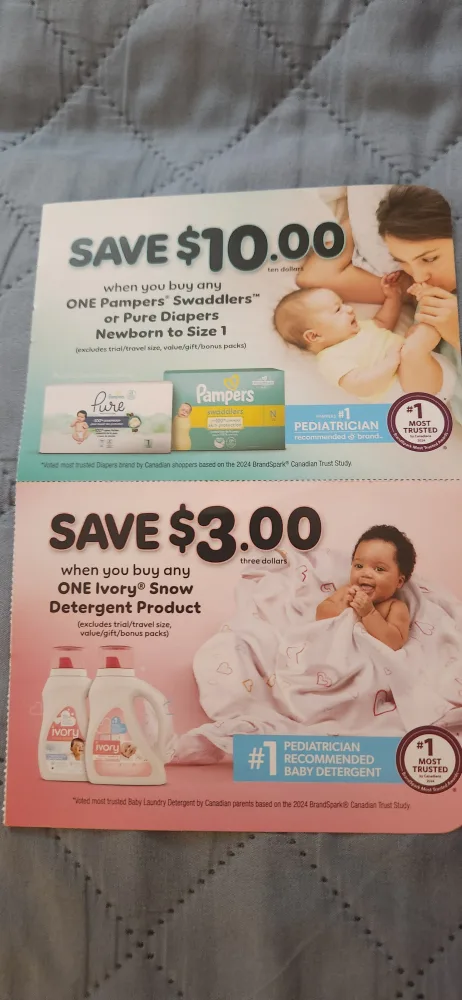 Pampers & Ivory Coupons - Save $13 thumbnail