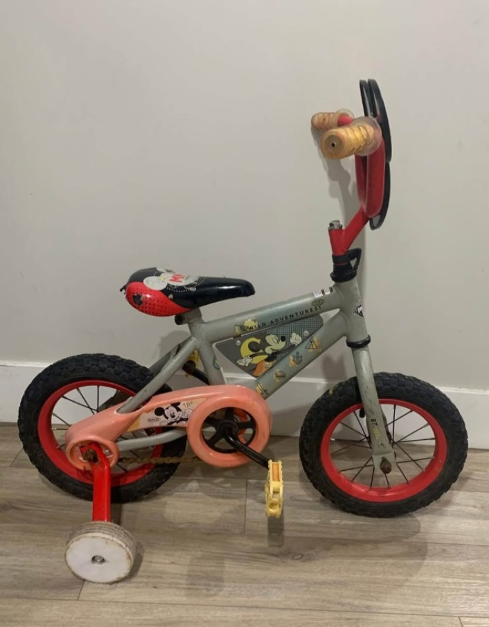 Mickey Mouse Kids Bike with Training Wheels