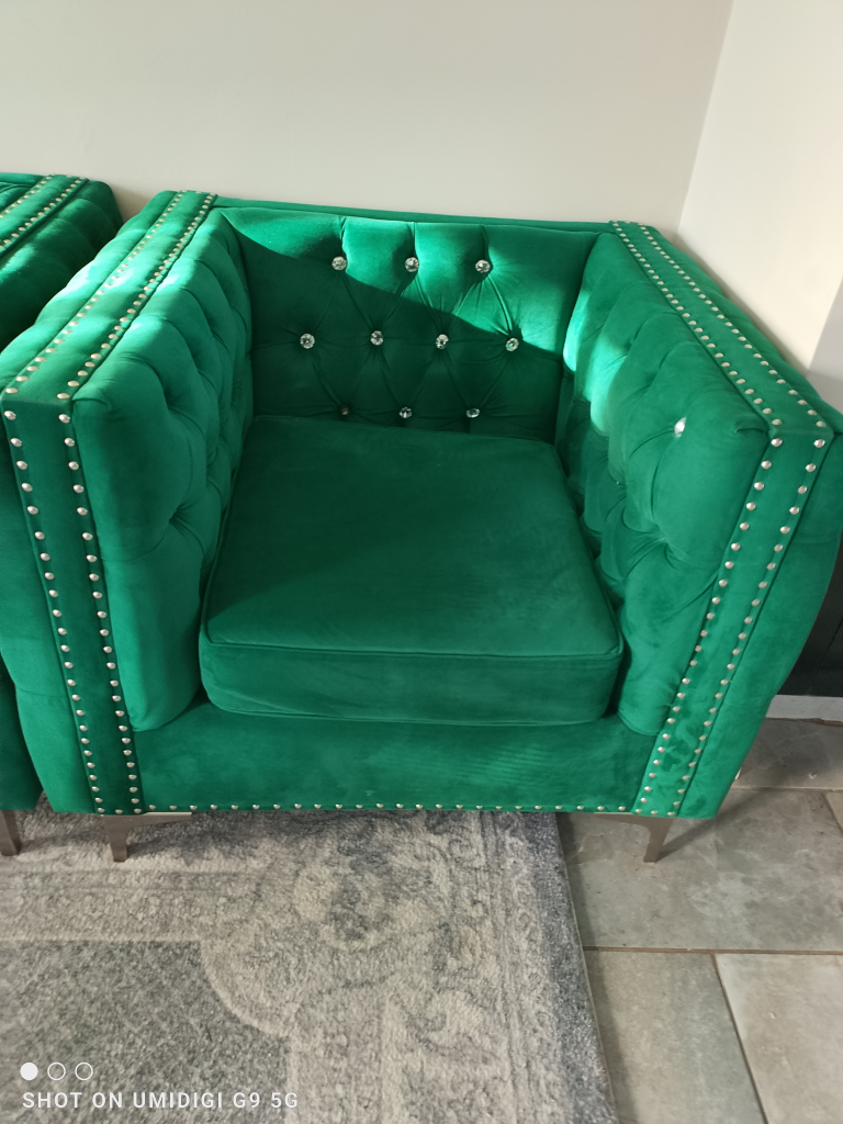 Emerald Green Velvet Accent Chairs