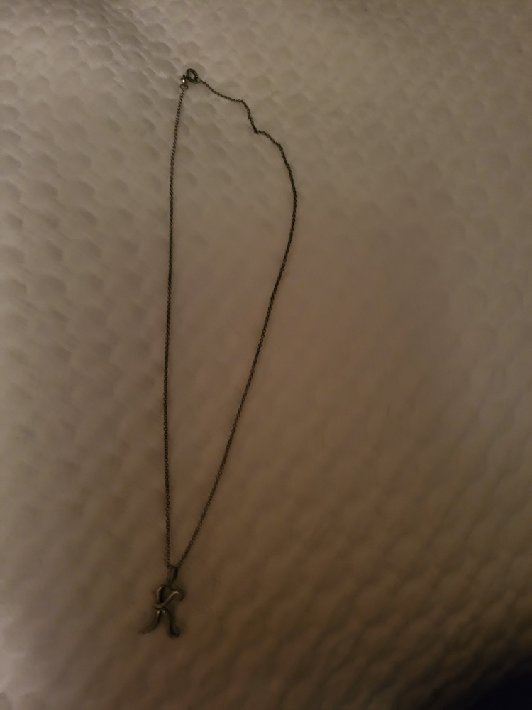 Silver Letter K Necklace - photo 2