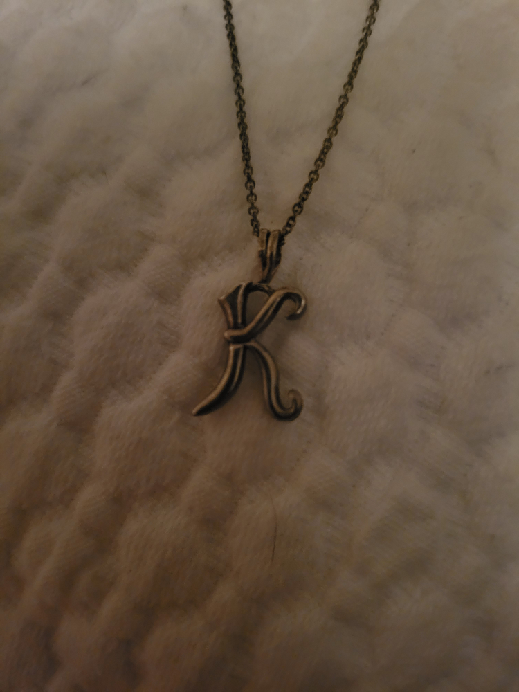 Silver Letter K Necklace
