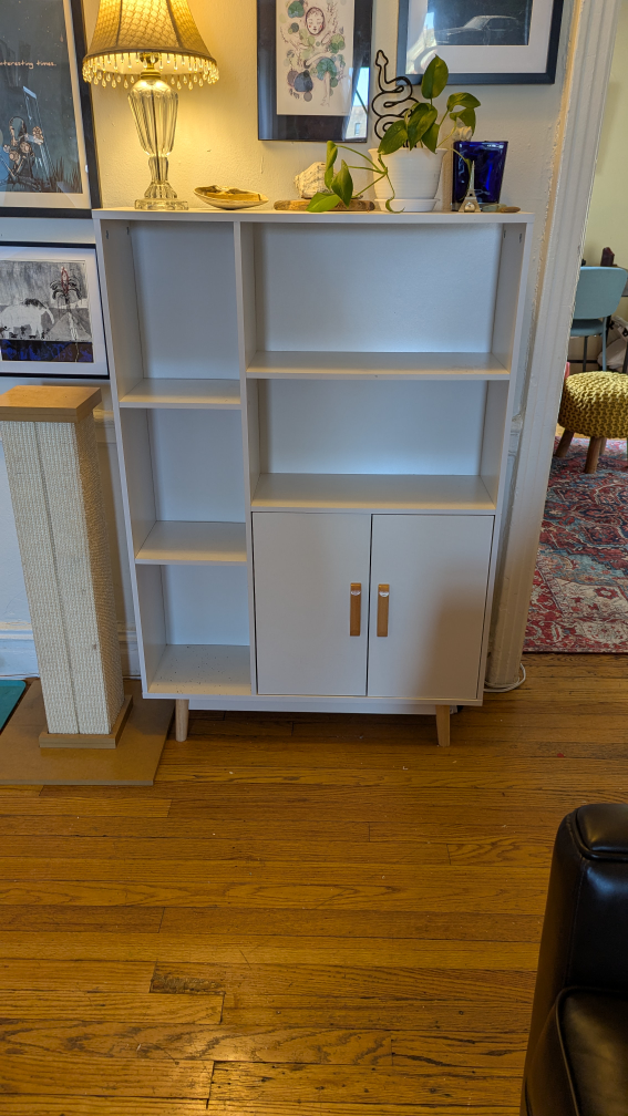 White Modern Contemporary Cabinet Bookcase - photo 2