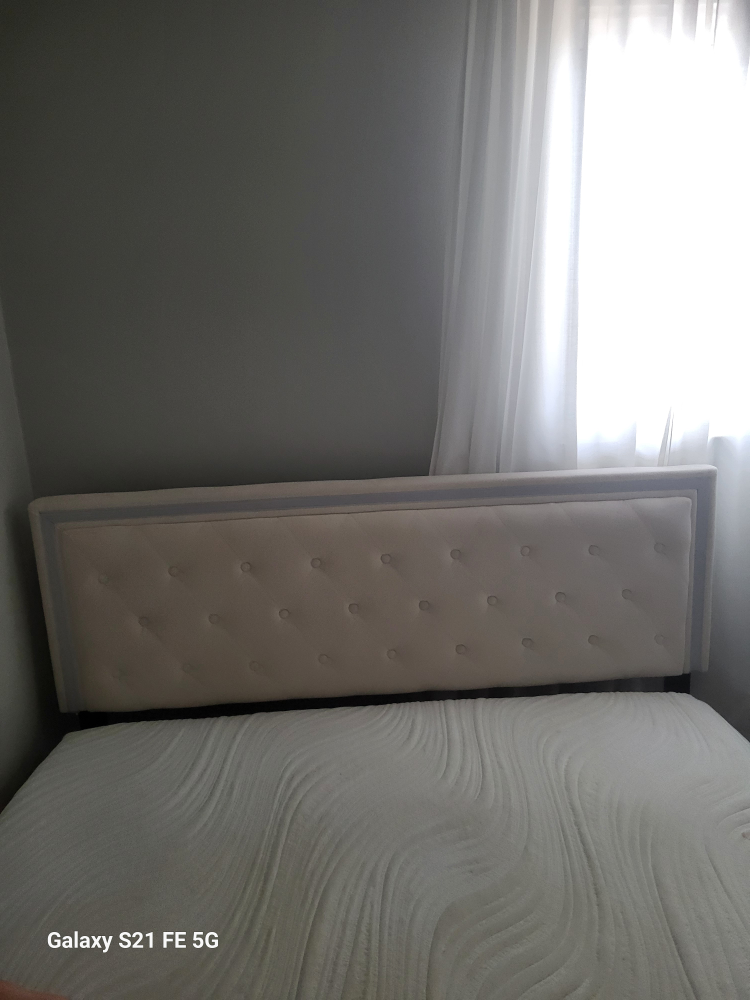 Queen Size Bed Frame with LED Headboard and Storage - photo 2