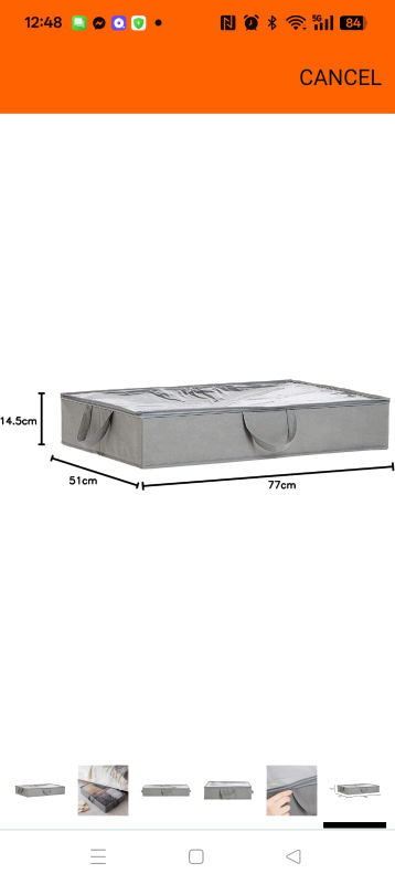 Large Fabric Storage Bin with Clear Top - photo 3