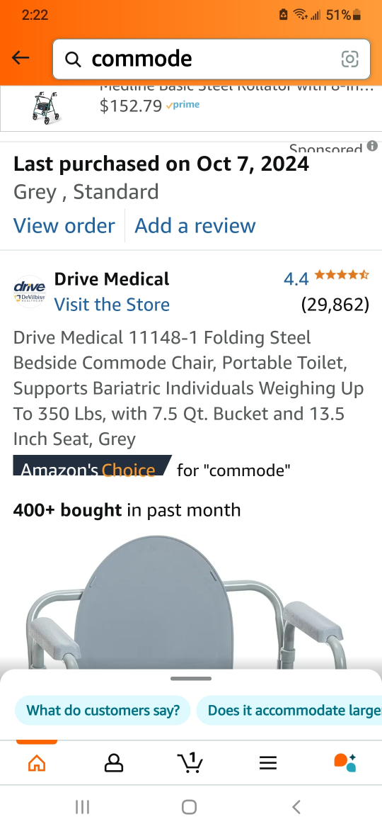 Drive Medical Bedside Commode Chair