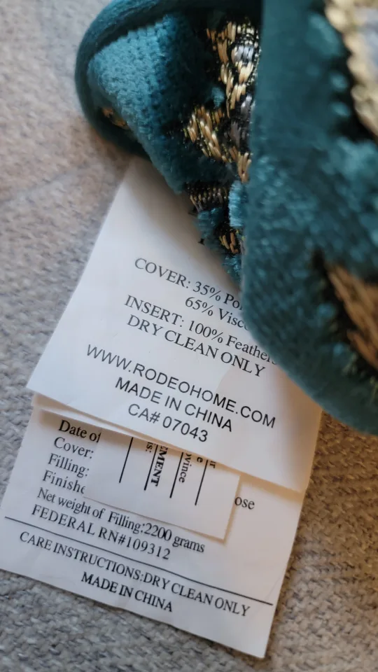 XL baroque style decorative down-feather filled Velvet Pillow image indicator(4)