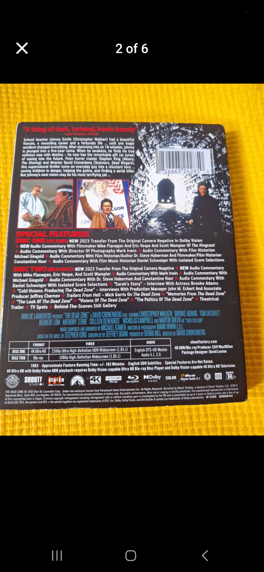 The Dead Zone 4K Ultra HD + Blu-ray Collector's Edition New - photo 2