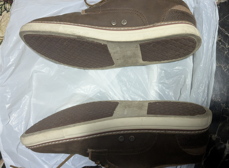 Men's Brown Leather-like Lace-up Shoes