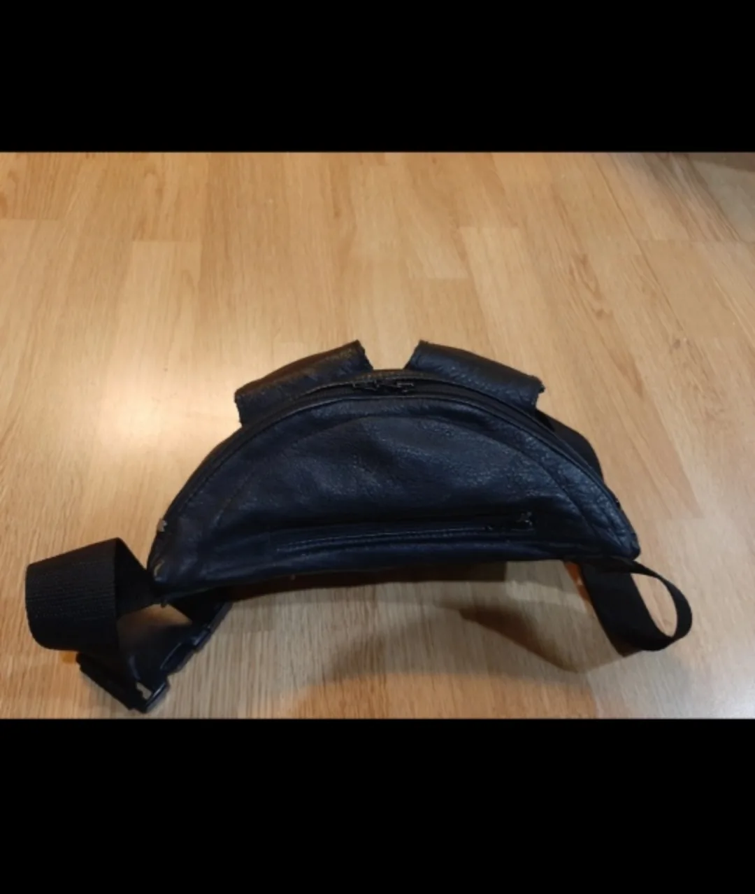 NEW.Black Cowhide Leather waist Pack.firm price image indicator(7)