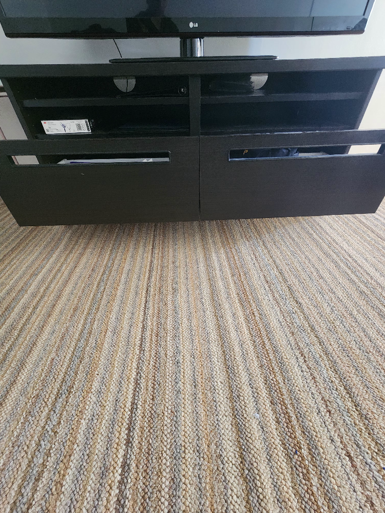 Dark Brown TV Stand with Two Drawers - photo 2