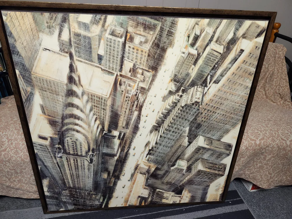 Large Framed New York City Skyline Wood Print image indicator(4)