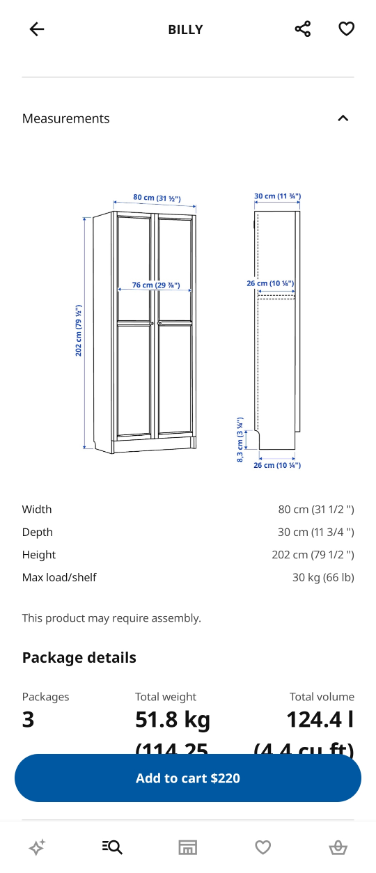 IKEA BILLY Bookcase with Doors - Black-Brown - photo 2