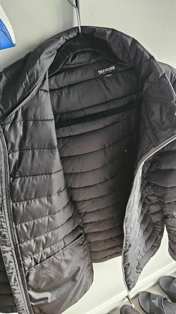 Men's True Religion Black Puffer Jacket image indicator(2)