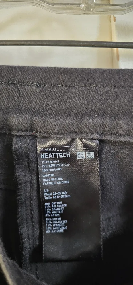 Uniqlo Heattech Black Innerwear Pants - Size US OS image indicator(2)