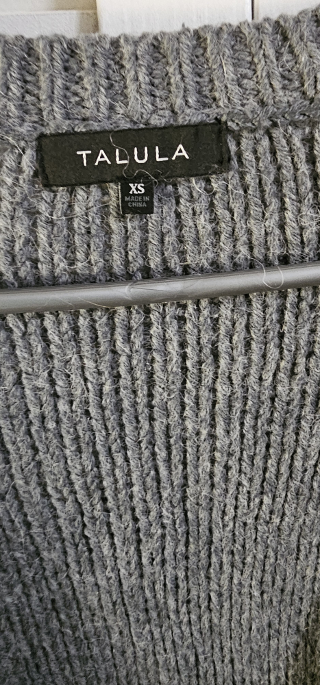 Talula Grey Knit Cardigan - Size XS - photo 2