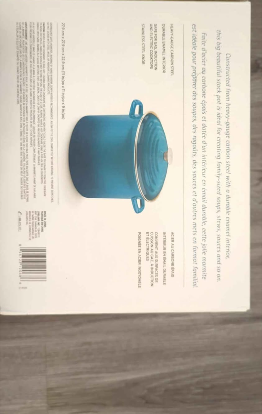 PC  Enameled Carbon Steel Stock Pot - Teal 12L - photo 2