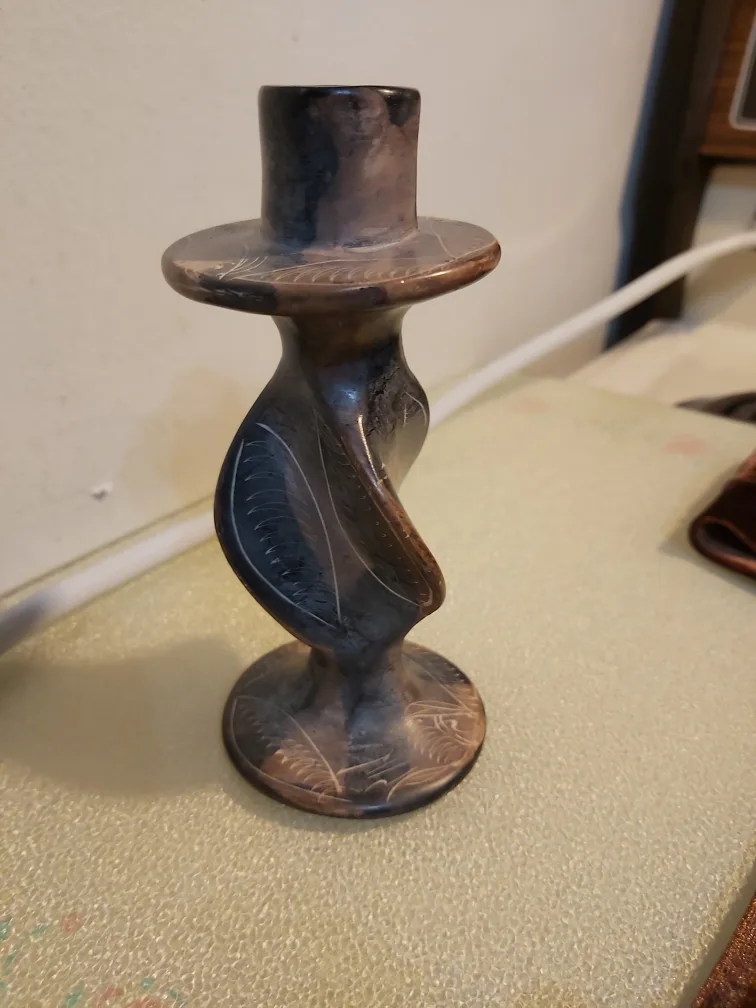 Hand-carved Stone Candlestick Holder image indicator(2)
