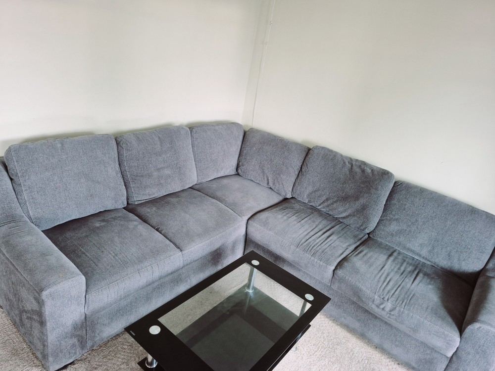 Grey L-Shaped Sofa - photo 2