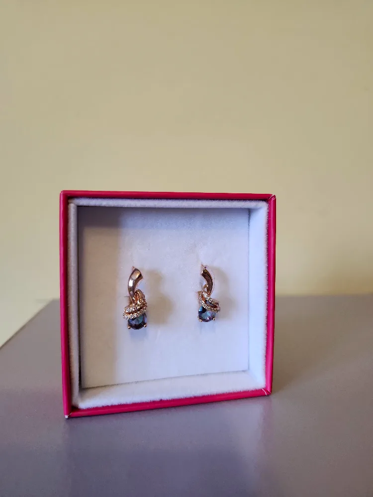 14K - 585RG Rose Gold  Stamp Earrings image indicator(4)