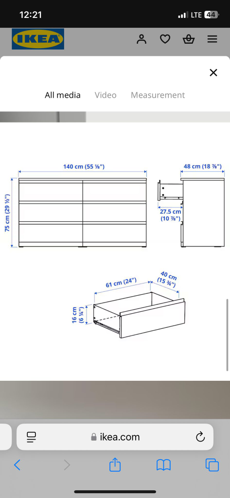 IKEA MALM 6-Drawer Dresser in White - photo 2