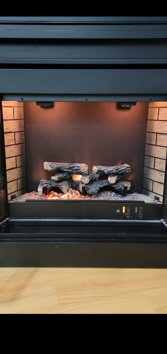 Dark walnut Electric Fireplace with remote