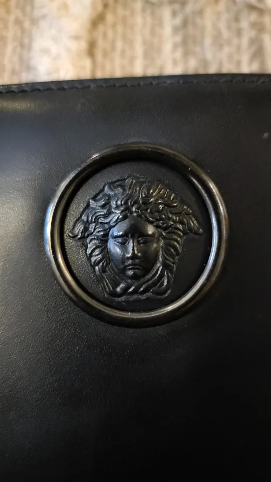 Vintage Gianni Versace Black Leather Handbag image indicator(3)