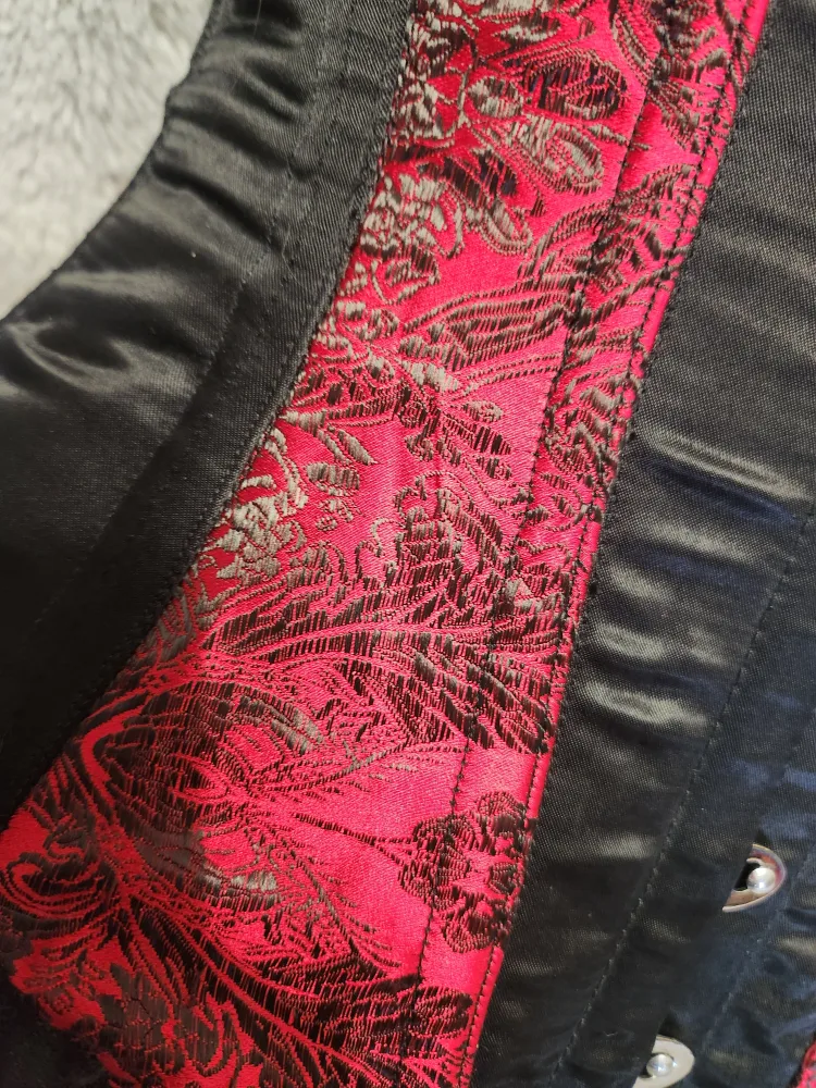 Black and Red Love Poetry Corset image indicator(3)