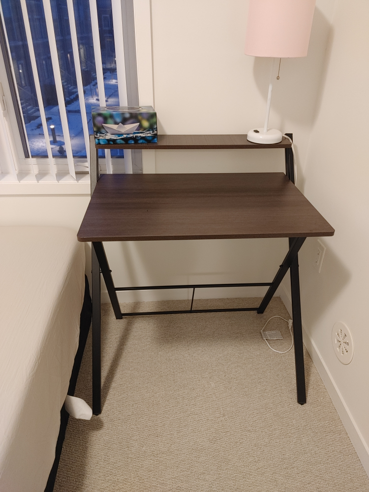 Small Computer Desk with Shelf