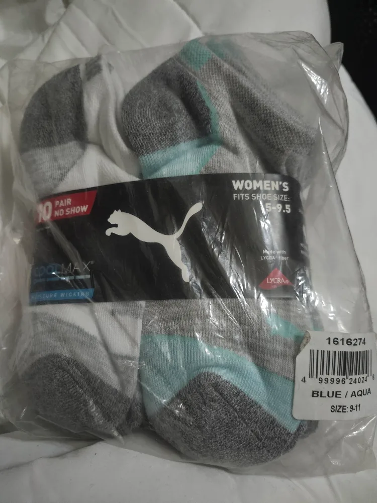 Puma Women's No Show Socks Size 5-9.5 thumbnail