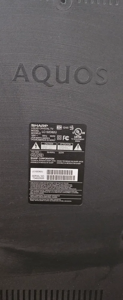 Sharp LC-52D82U  liquid crystal tv image indicator(8)