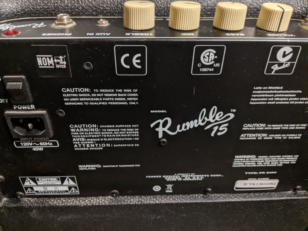 Fender Rumble 15 Bass Amp image indicator(3)