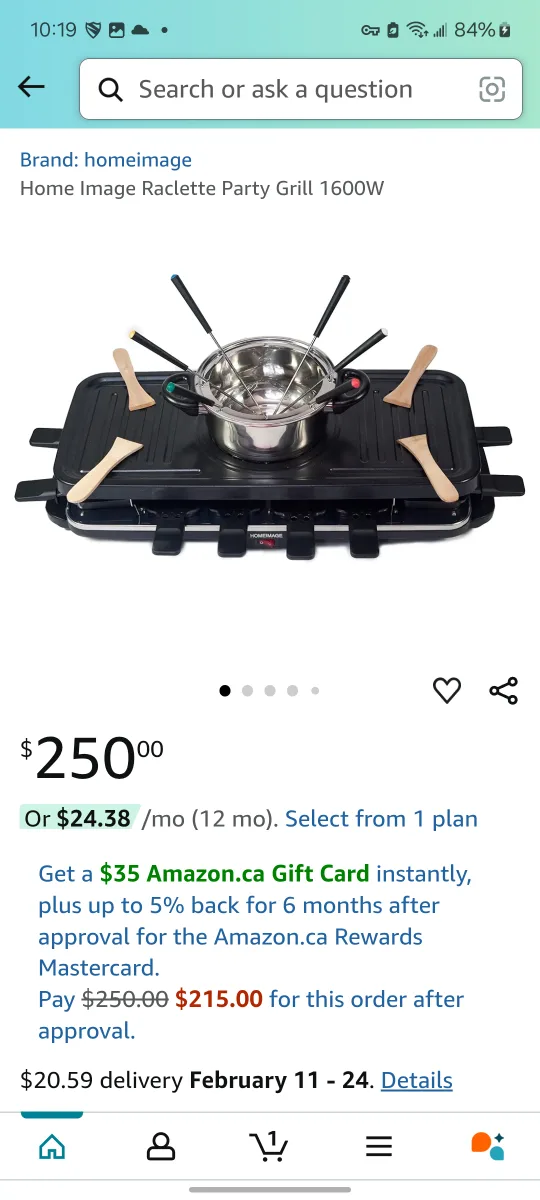 HomeImage Hot Pot Electric Grill & Fondue Set - 12 Servings image indicator(5)