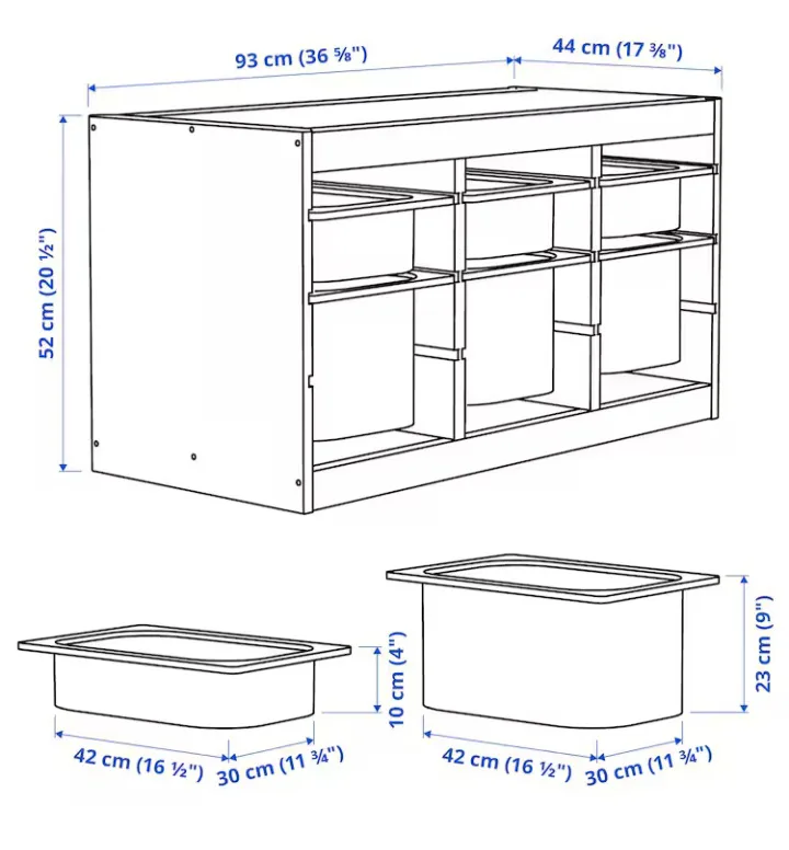 IKEA TROFAST Storage Combination with Bins image indicator(3)