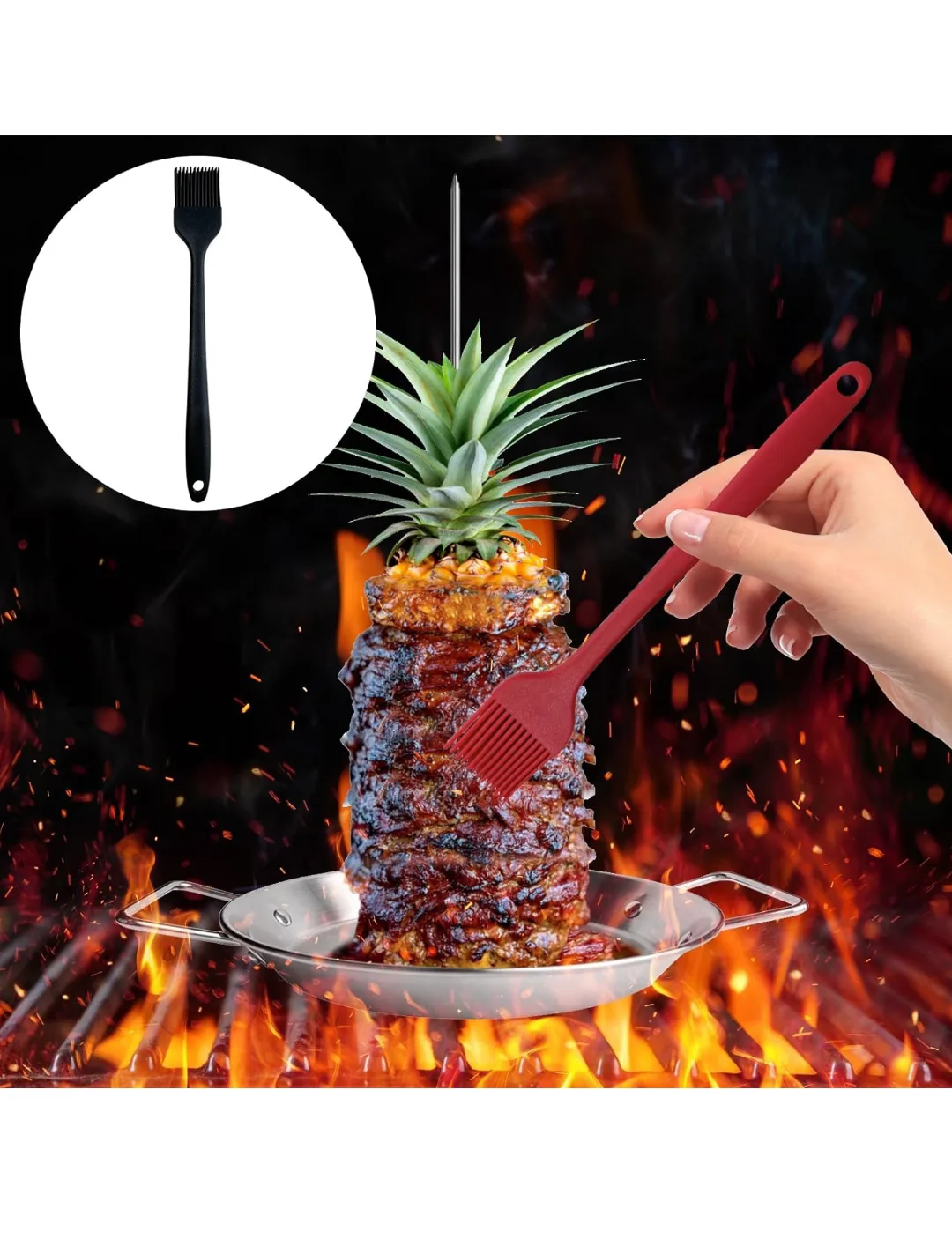 Stainless Steel Vertical Skewer Rotisserie Kit image indicator(8)