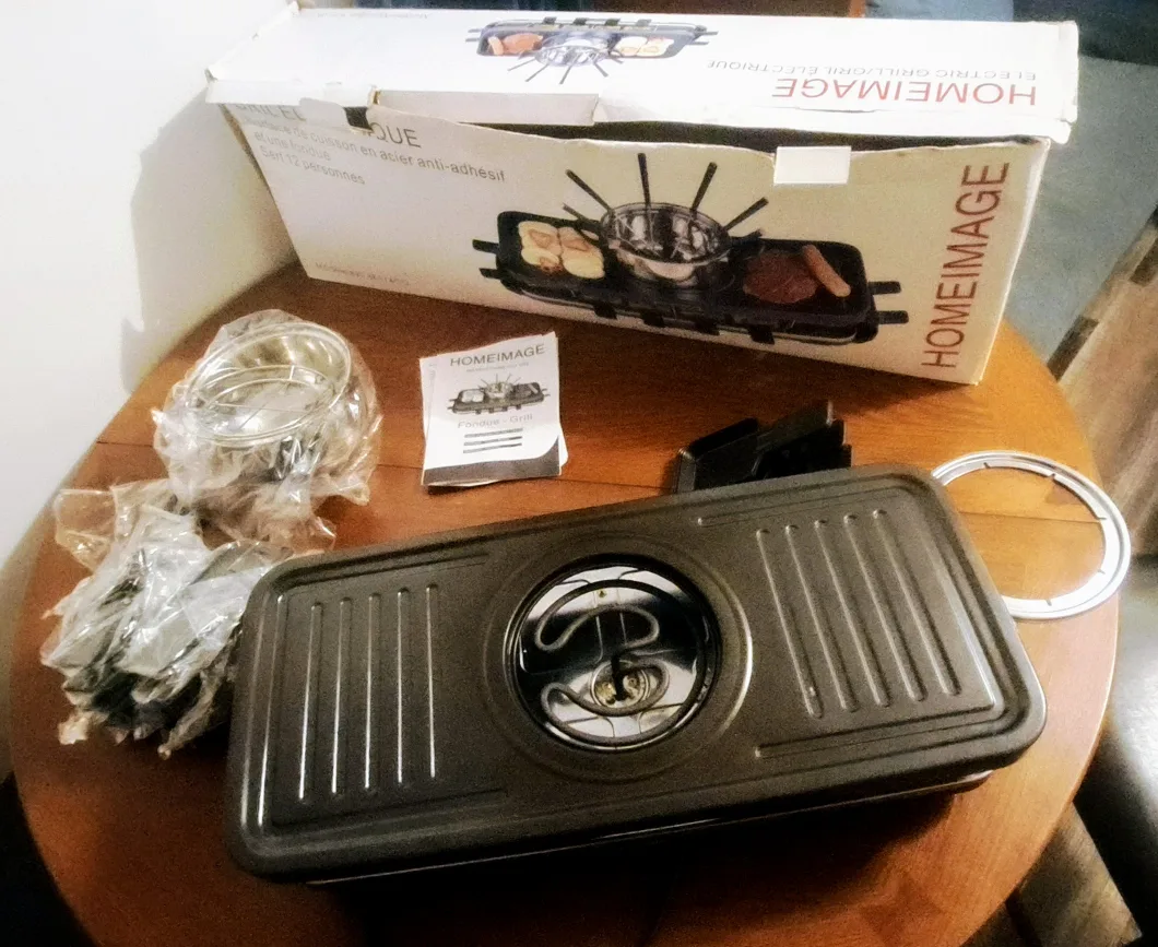 HomeImage Hot Pot Electric Grill & Fondue Set - 12 Servings image indicator(2)