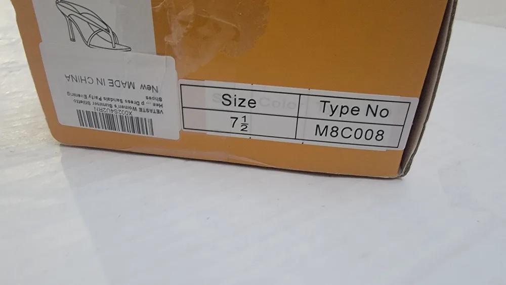 VETASTE Women's Stiletto Heel Ankle Strap Sandals, Size 7.5 image indicator(5)