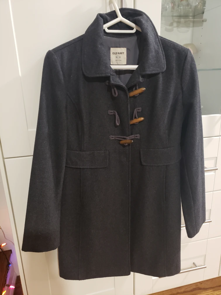 Old Navy Women's Dark Grey Toggle Coat - Size M - photo 2