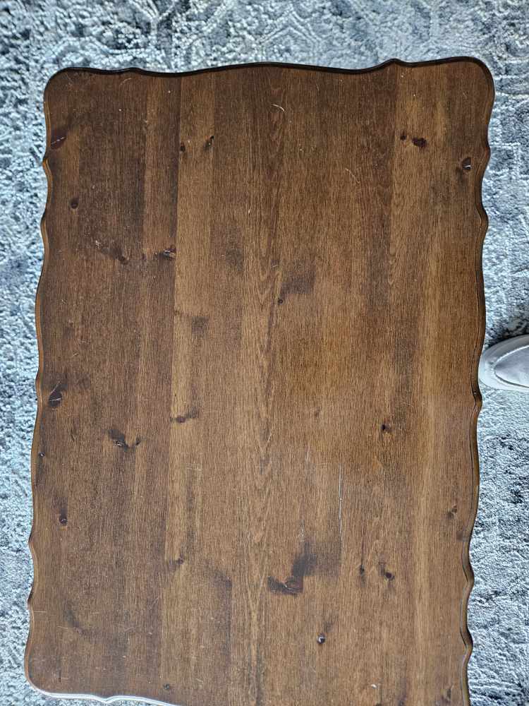 solid pine end table/magazine rack - photo 2