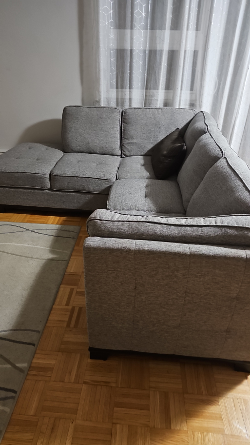 Grey Sectional Sofa with Chaise Lounge - photo 2