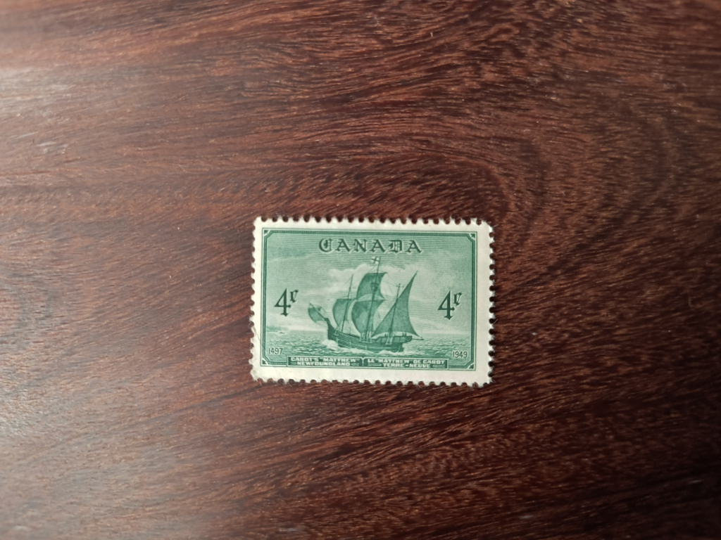 Canada 4¢ 1949 Commemorative Stamp - Cabot's Matthew unused