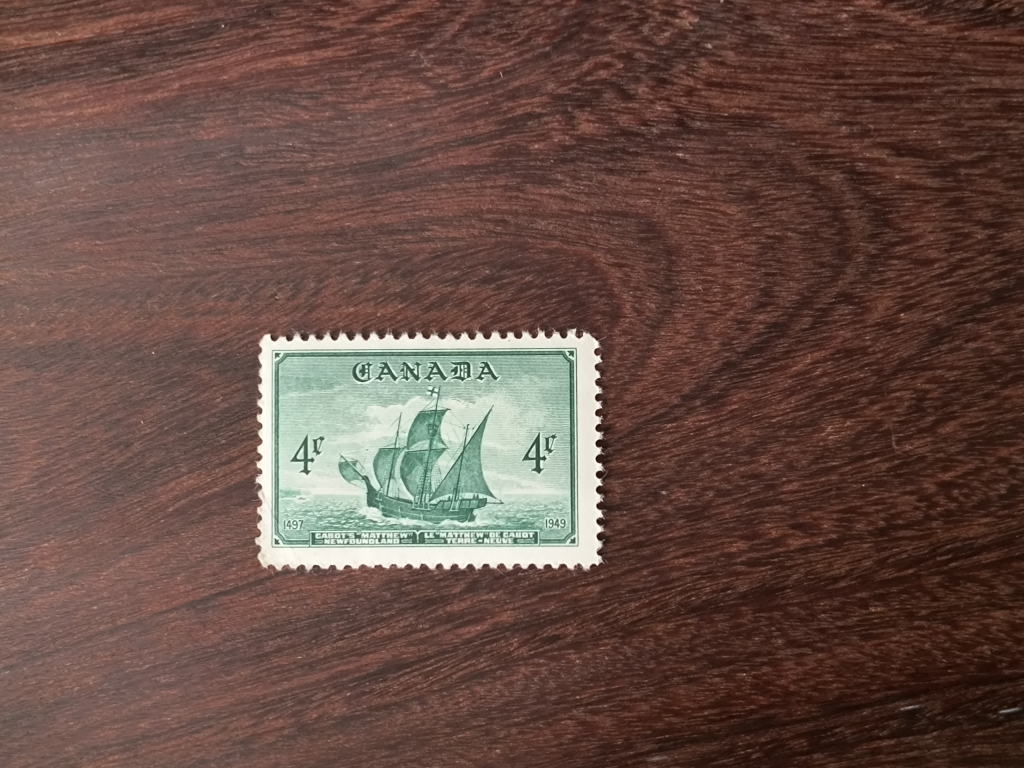 Canada 4¢ 1949 Commemorative Stamp - Cabot's Matthew unused - photo 2
