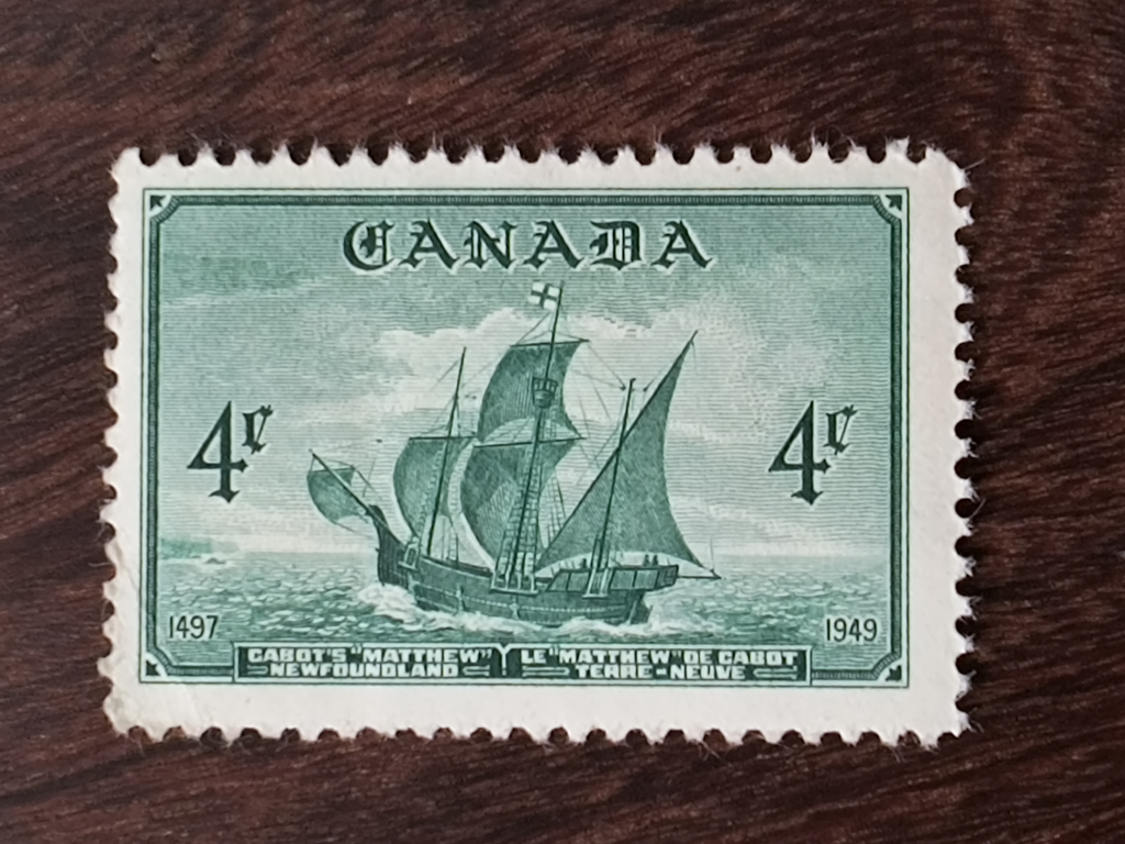 Canada 4¢ 1949 Commemorative Stamp - Cabot's Matthew unused - photo 3