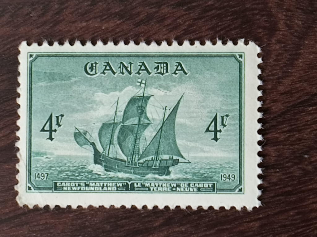 Canada 4¢ 1949 Commemorative Stamp - Cabot's Matthew unused - photo 4