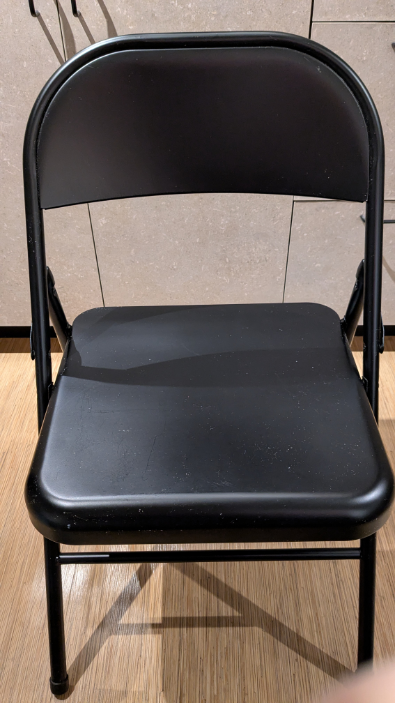 Black Metal Folding Chair
