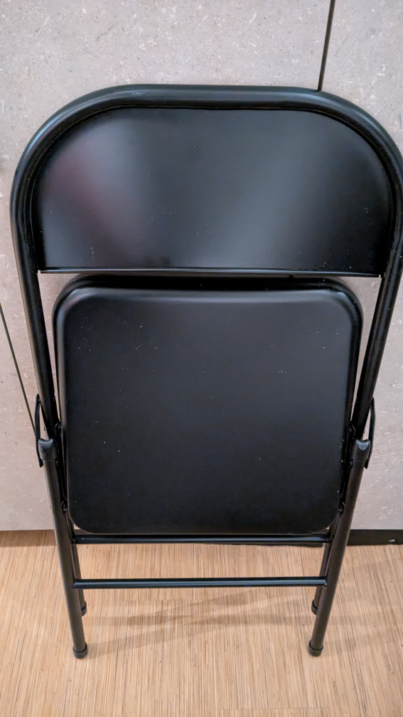 Black Metal Folding Chair - photo 3